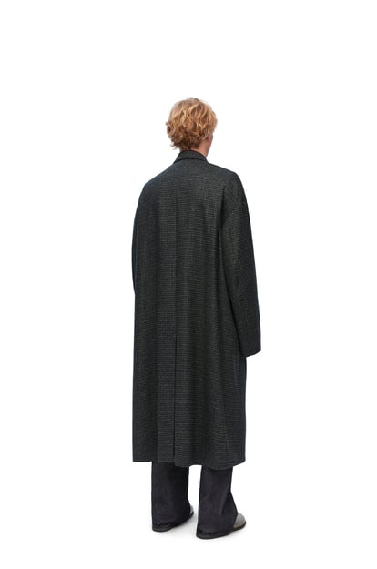 LOEWE Double layer coat in wool Khaki Green/Grey/Black plp_rd