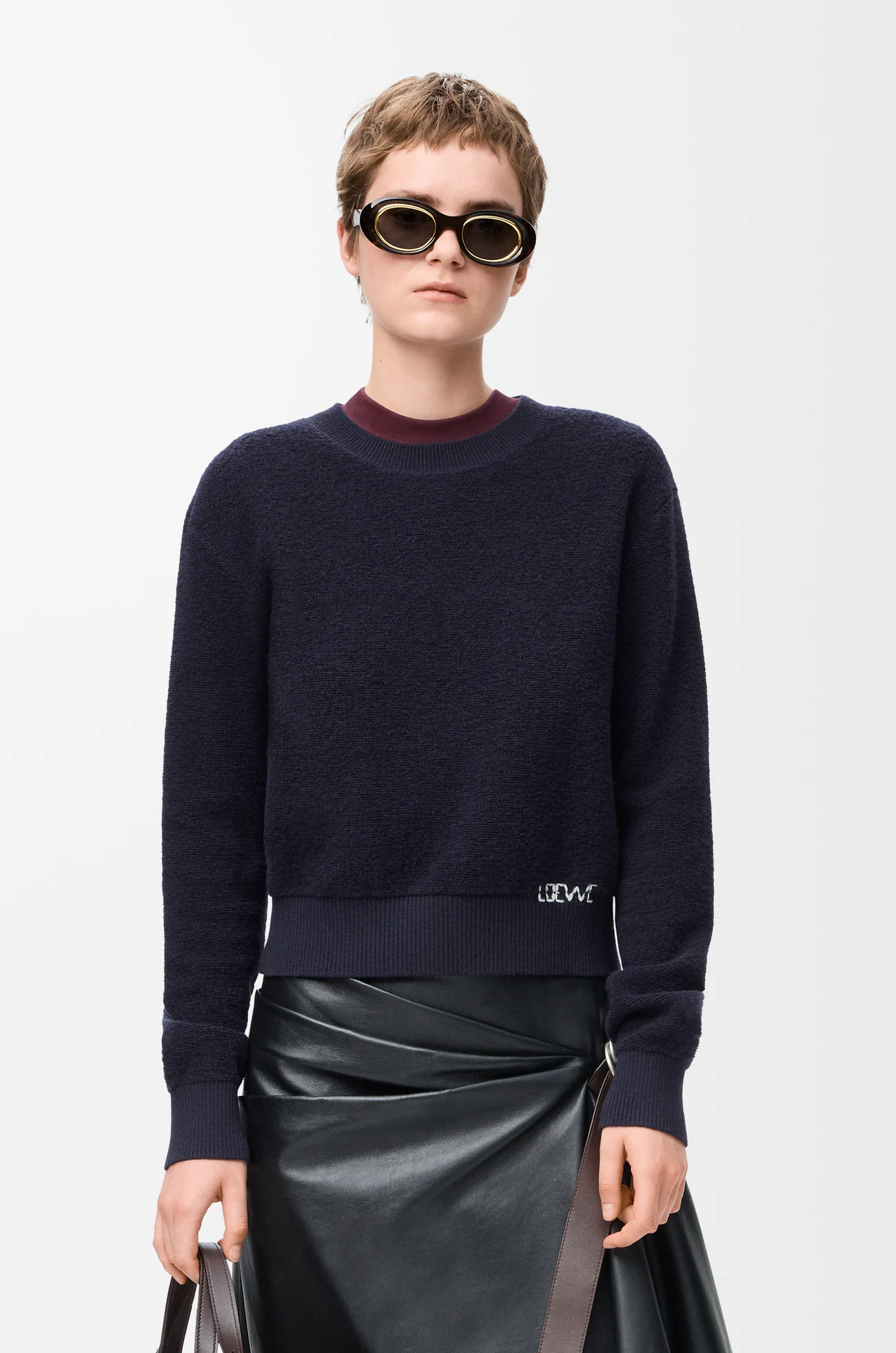 LOEWE Jersey en lana Azul Marino