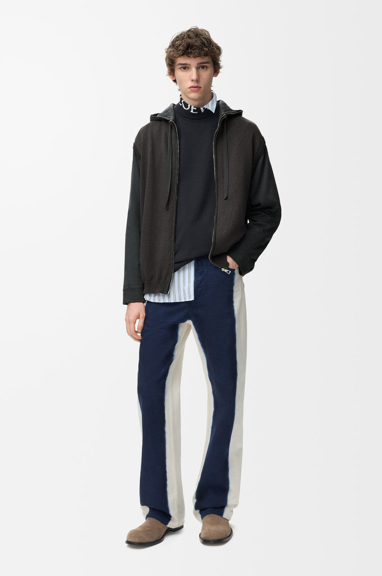 LOEWE Zip-up hoodie in cotton Dark Grey