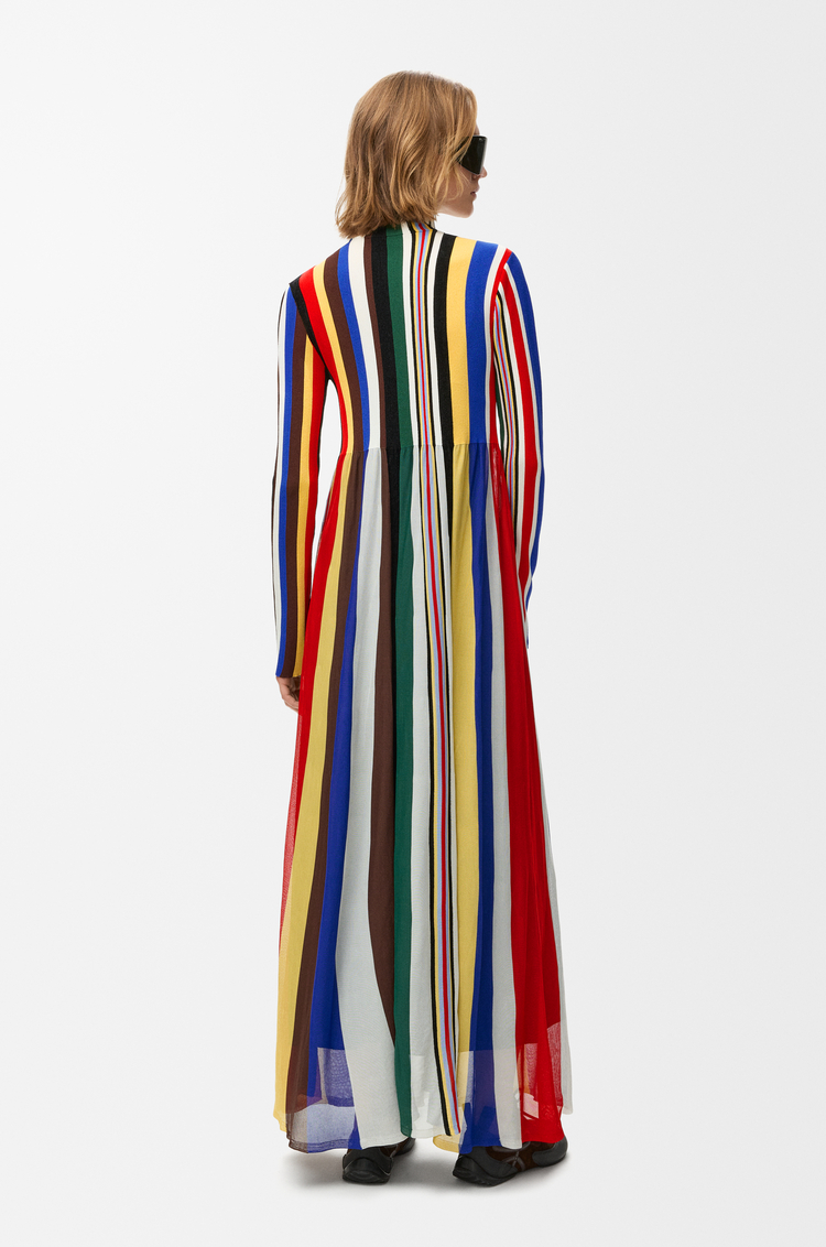 LOEWE Dress in stretch viscose blend Red/Multicolour