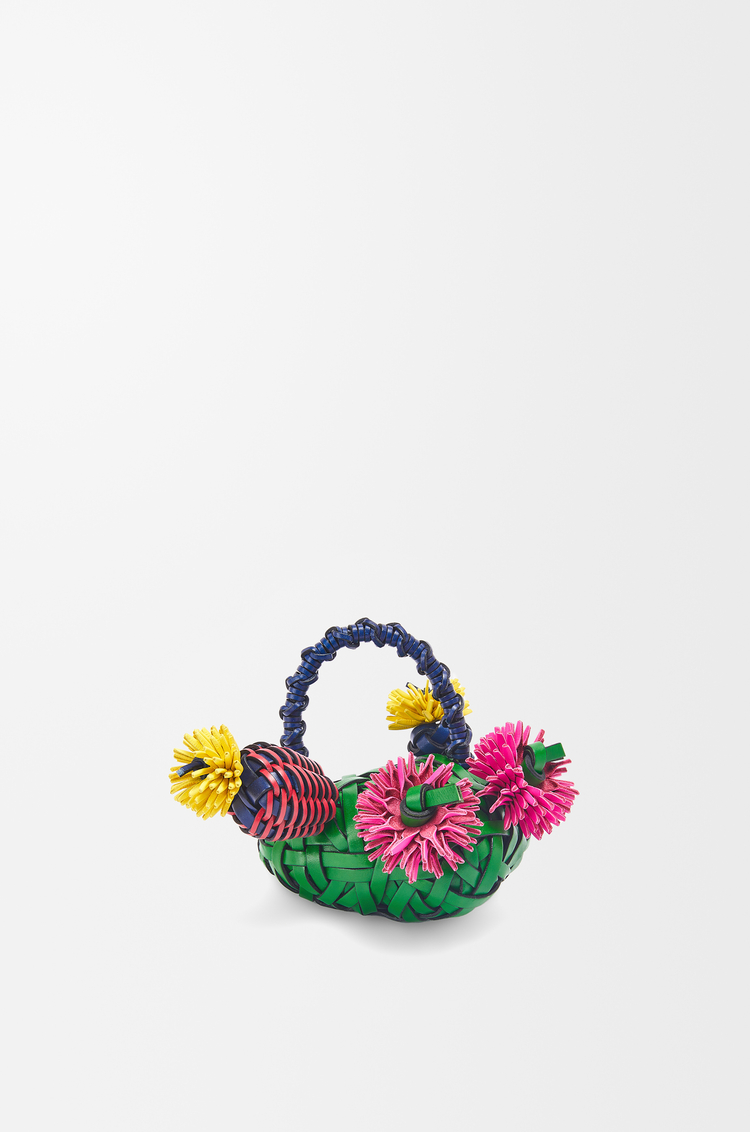 LOEWE Cactus doorstop in stone and calfskin Green