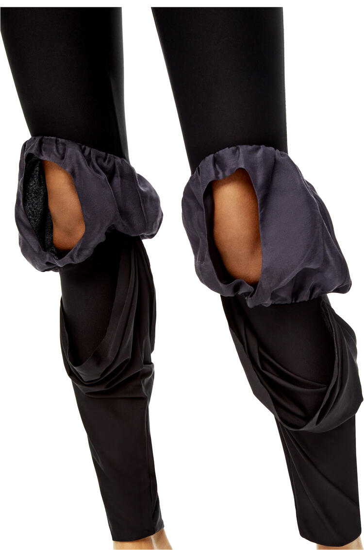 LOEWE Draped leggings in silk Black pdp_rd