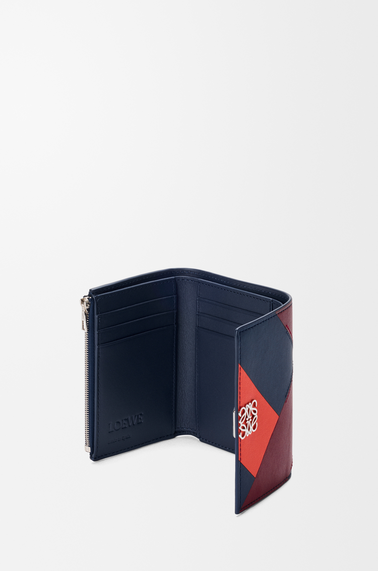 LOEWE Cartera vertical pequeña Anagram en piel de ternera Azul Marino Oscuro Multicolor