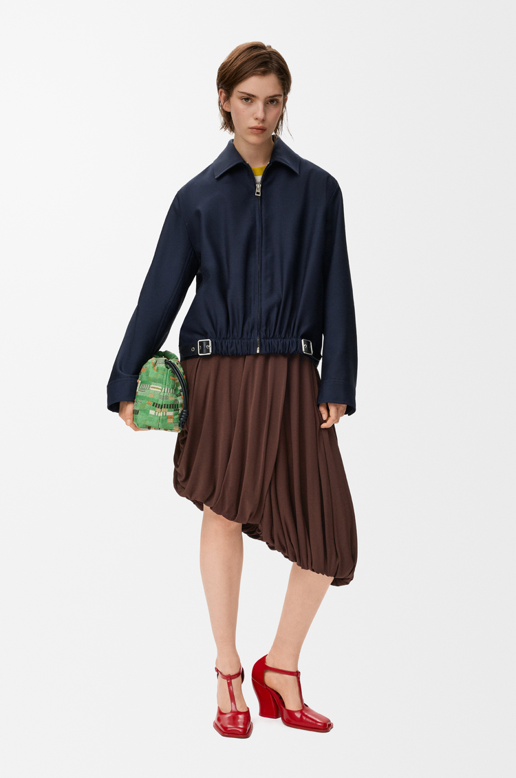 LOEWE Jupe drapée en viscose Café