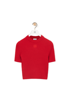 LOEWE Jersey cropped en cashmere Rojo