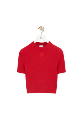 LOEWE Cropped sweater in cashmere Red