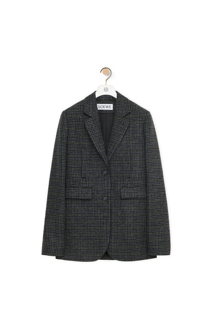 LOEWE Jacket in wool Black/Blue/Grey