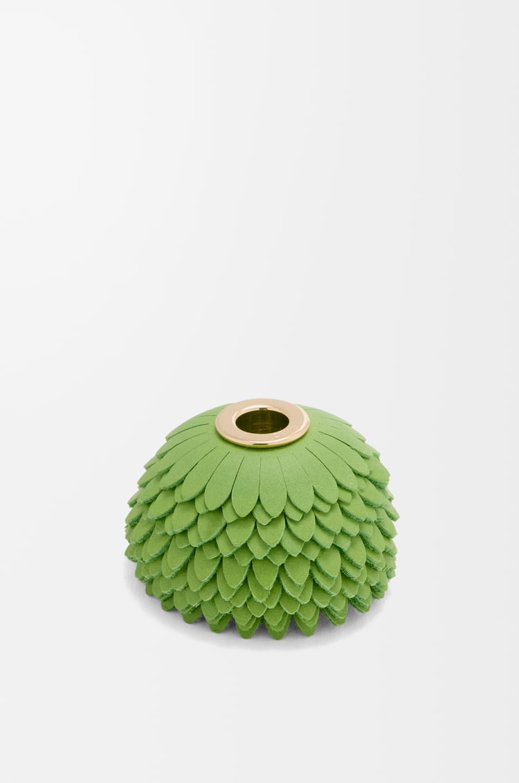 LOEWE 经典牛皮革花卉骰子 青苹果色