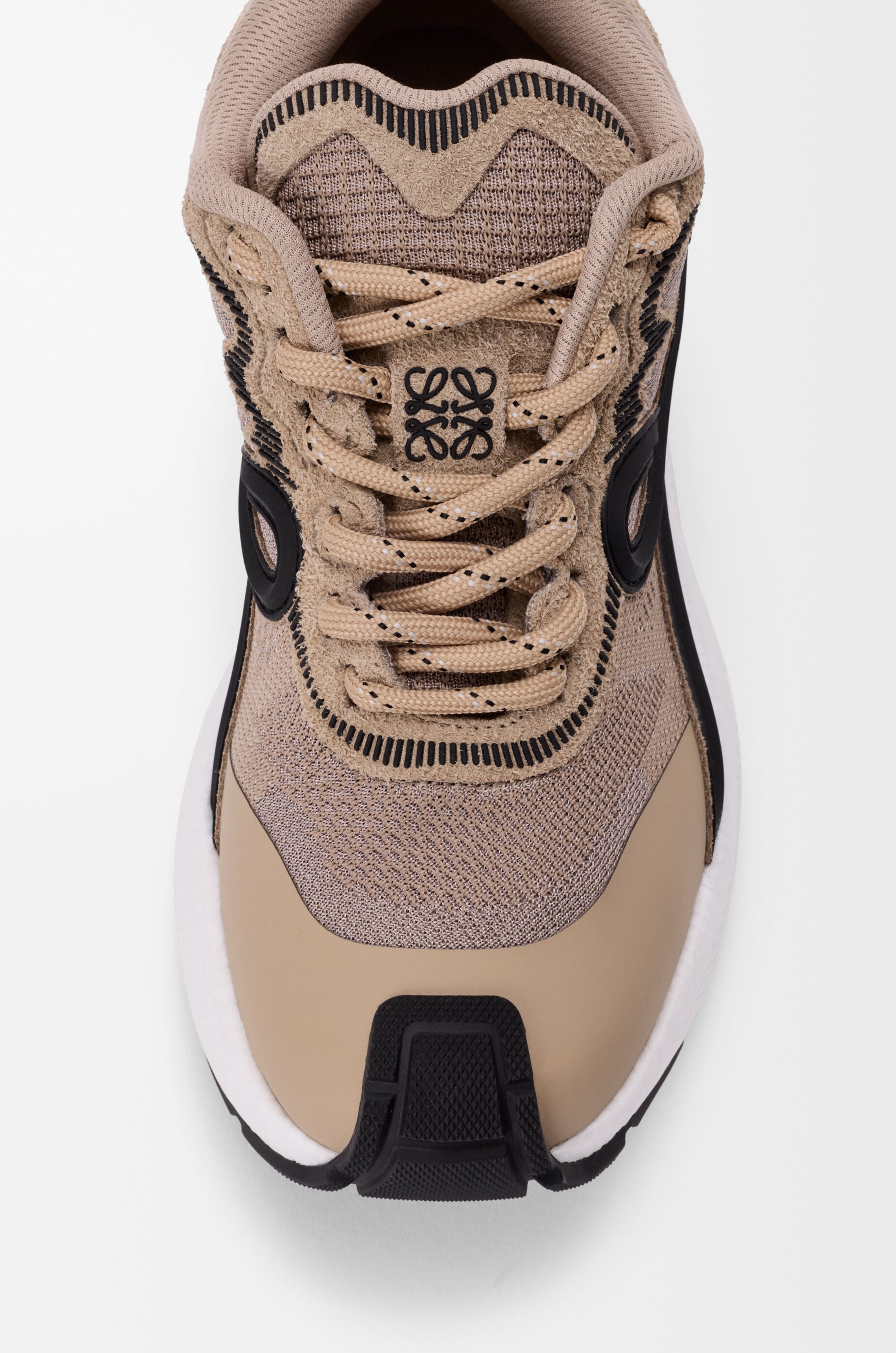 Pogo sneaker in technical knit and suede Beige - LOEWE USA