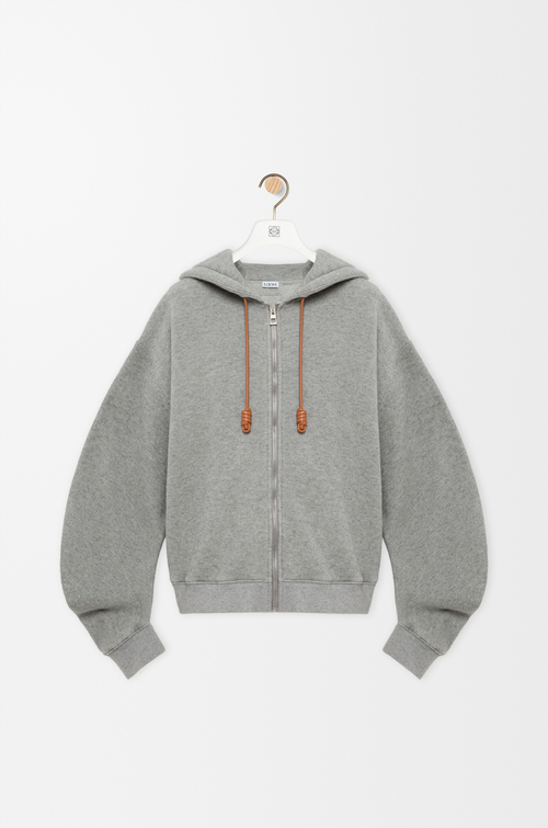 LOEWE Flamenco hoodie in cotton and cashmere Grey