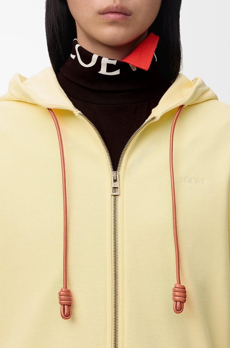LOEWE Sudadera con capucha Flamenco en algodón Vainilla