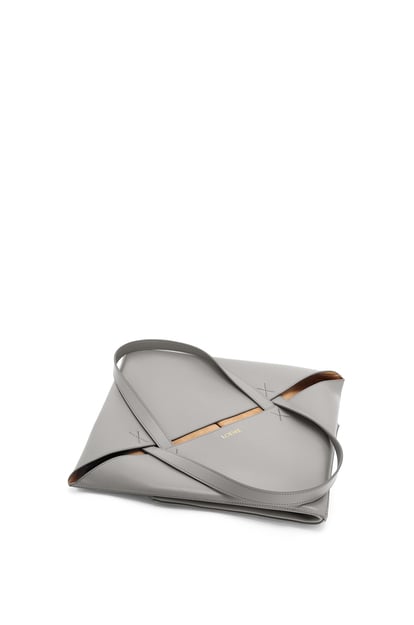 LOEWE XL Puzzle Fold Tote in shiny calfskin Pearl Grey plp_rd