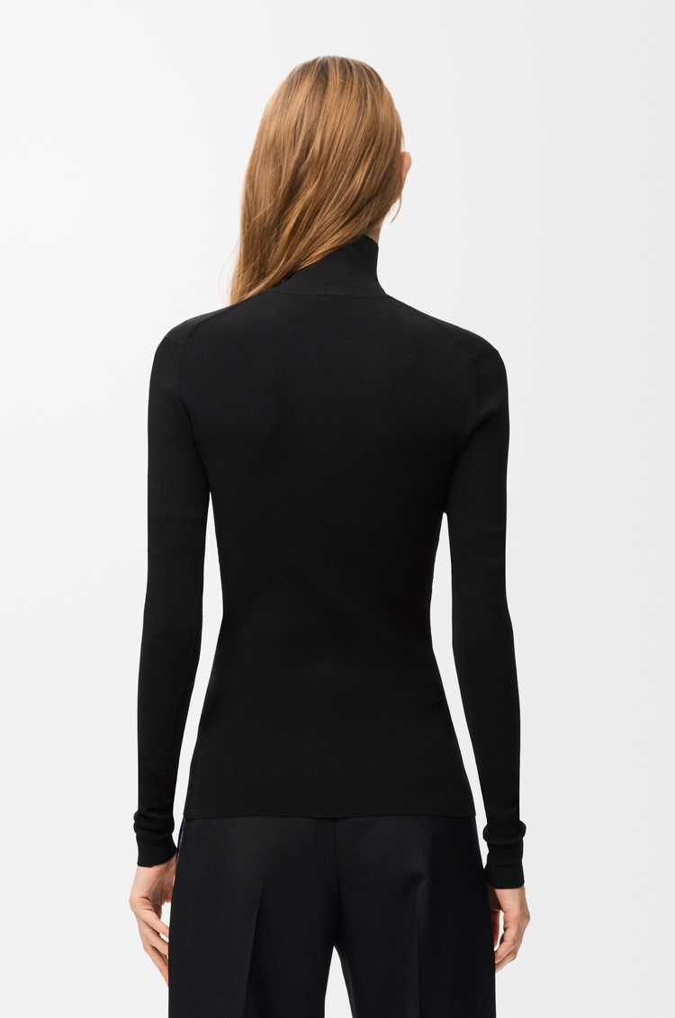 LOEWE Top en mezcla de viscosa Negro
