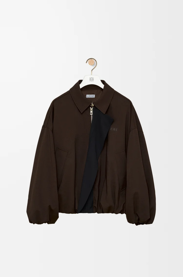 LOEWE Chaqueta en mezcla de viscosa y lana Marrón