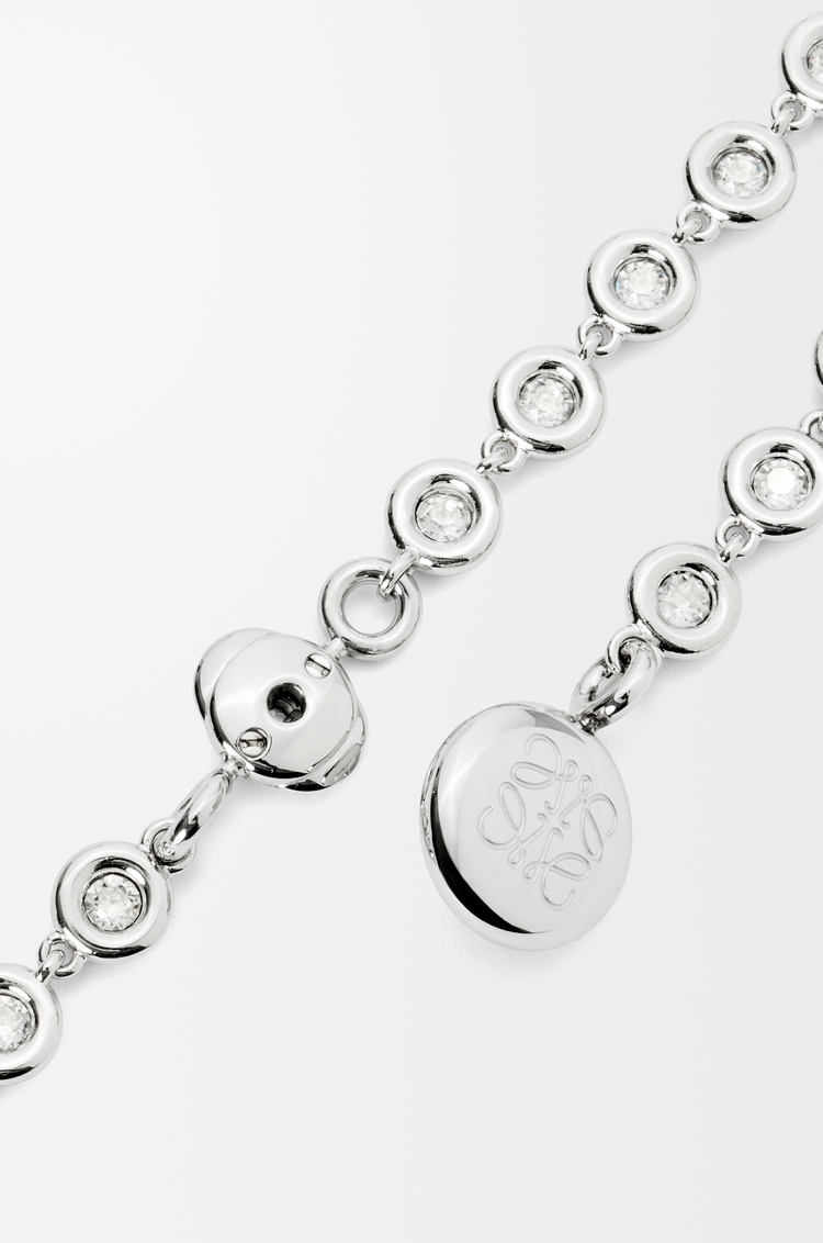 LOEWE Cinturón de cadena con eslabones circulares Crystal Plata