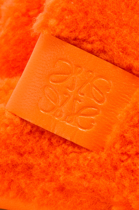 LOEWE Slipper en tejido polar neón Naranja Neon plp_rd