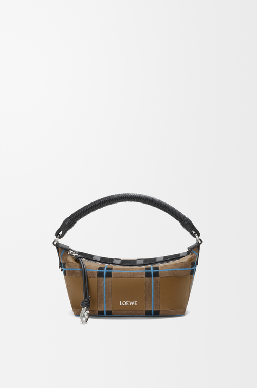 LOEWE Bolso Cala mini con intarsia a cuadros Verde Amarronado/Multicolor