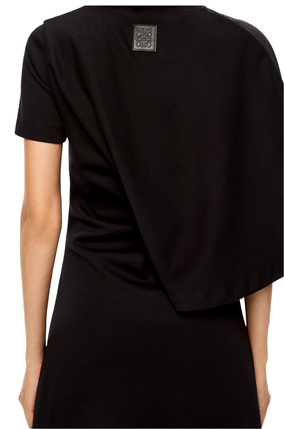 LOEWE Asymmetric dress in cotton blend Black plp_rd