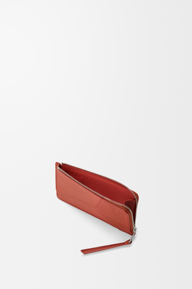 LOEWE 经典牛皮革长款 Puzzle 硬币卡包 番茄红