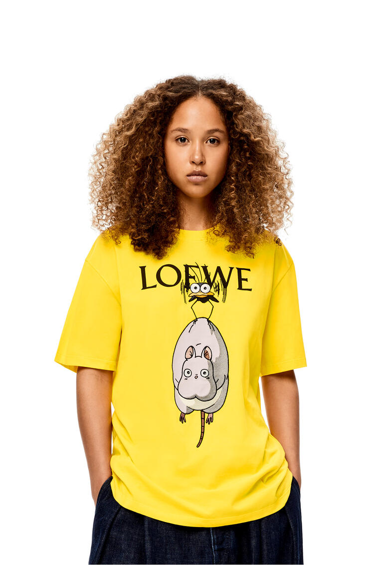 LOEWE Yu-Bird T-shirt in cotton Yellow/Multicolour pdp_rd