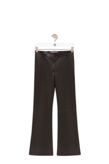LOEWE Bootleg trousers in nappa lambskin Dark Brown plp_rd