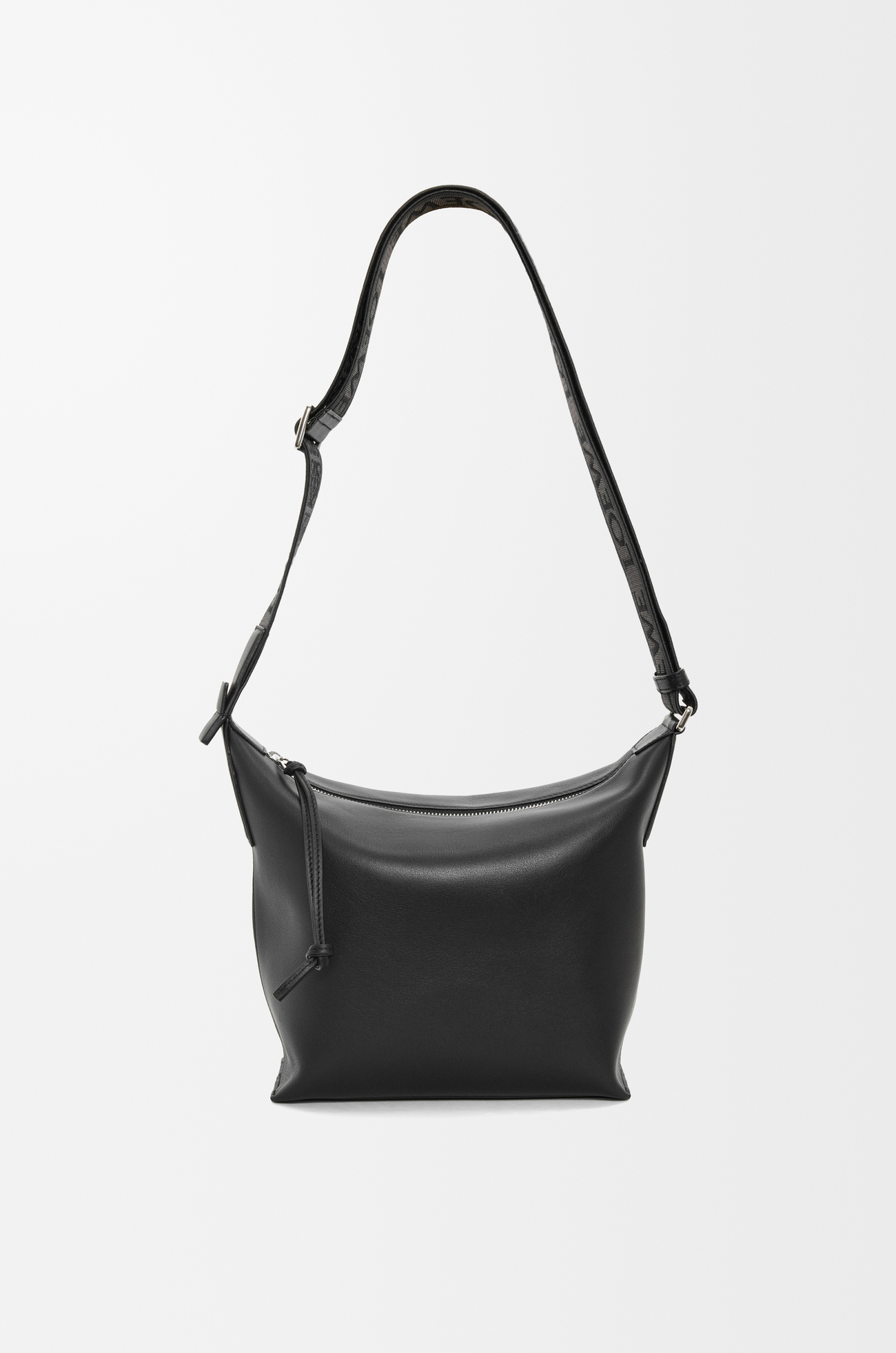 LOEWE Small Cubi crossbody bag in supple smooth calfskin and jacquard Black plp_rd