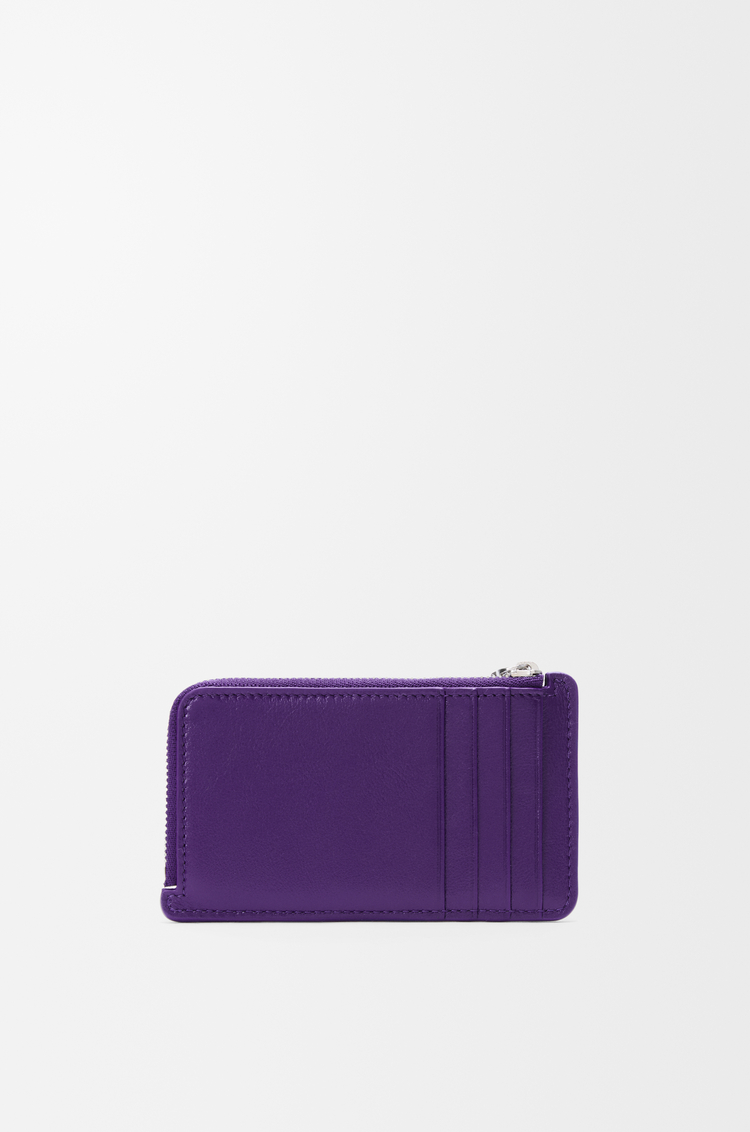 LOEWE Claw coin cardholder in glossy lambskin Deep Purple