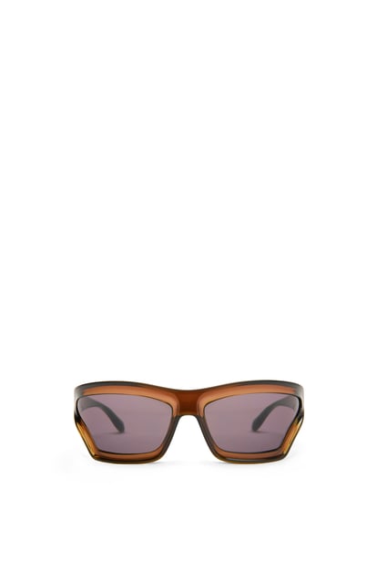 LOEWE Arch Mask sunglasses in nylon Transparent Brown plp_rd