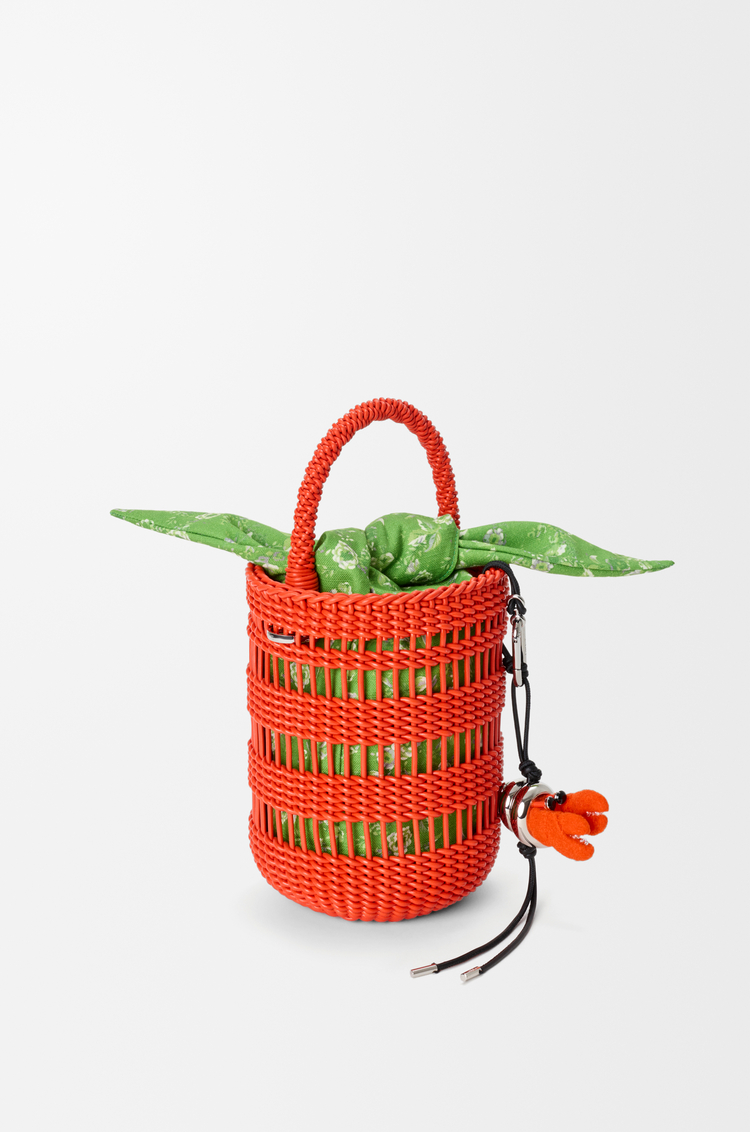 LOEWE Panier Weaved en cuir nappa Orange Vif