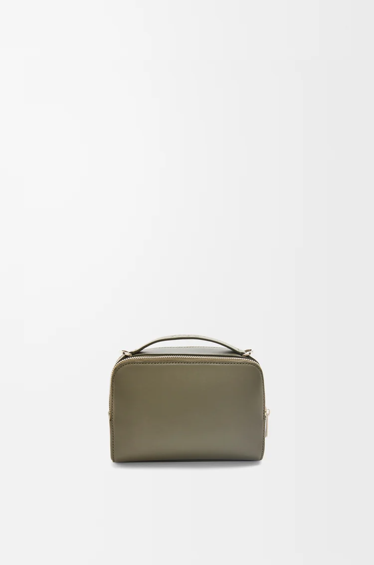 LOEWE Mini crossbody camera bag in satin calfskin Khaki Green