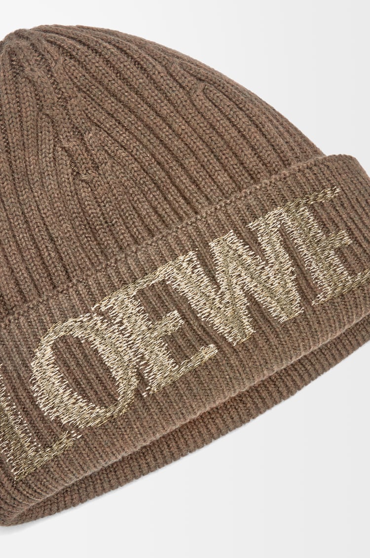 LOEWE Gorro LOEWE en lana Marrón Claro