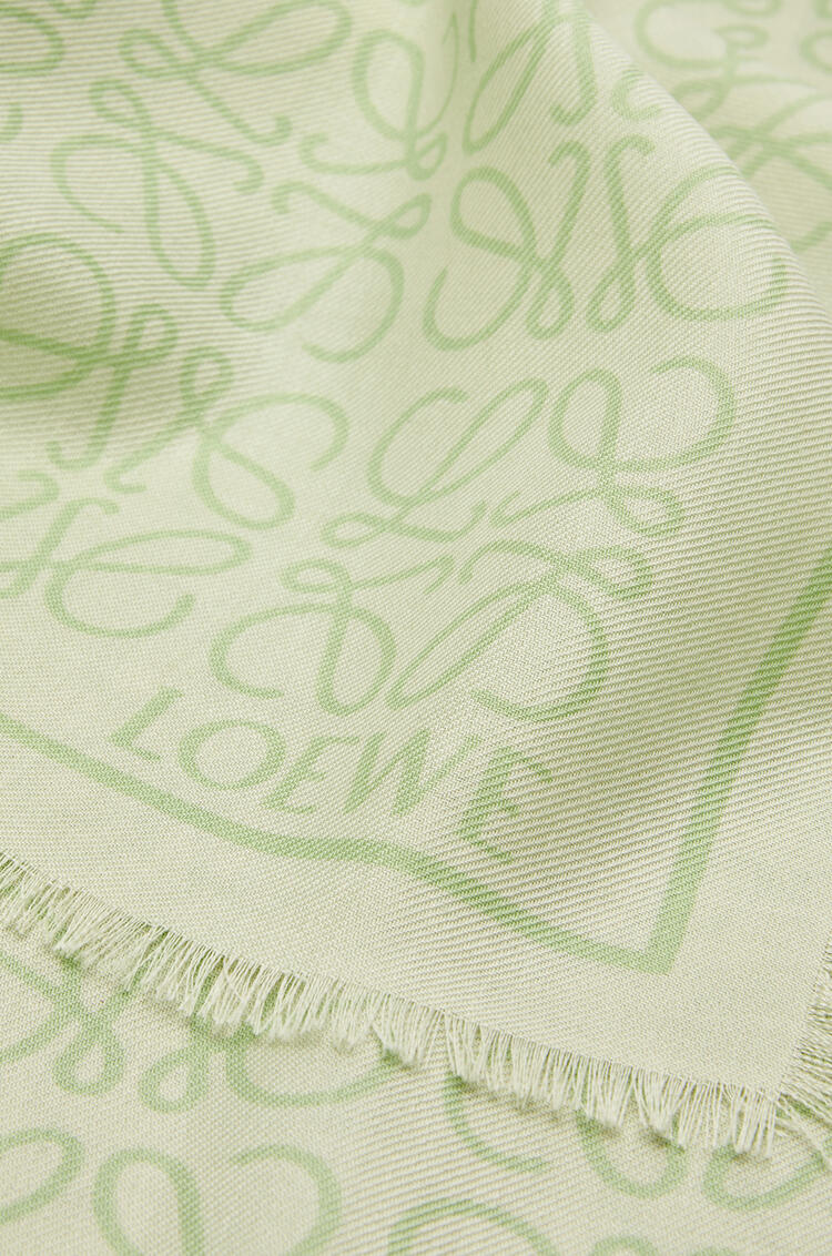 LOEWE Anagram scarf in wool and silk Pale Celadon Glaze