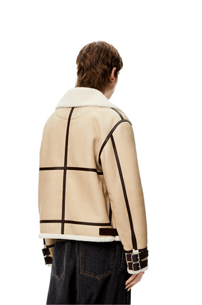 LOEWE Aviator jacket in shearling Soft White/Brown/Tan plp_rd
