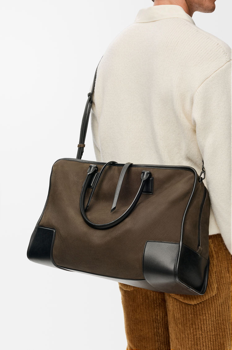 LOEWE Amazona 180 duffle in nubuck Khaki