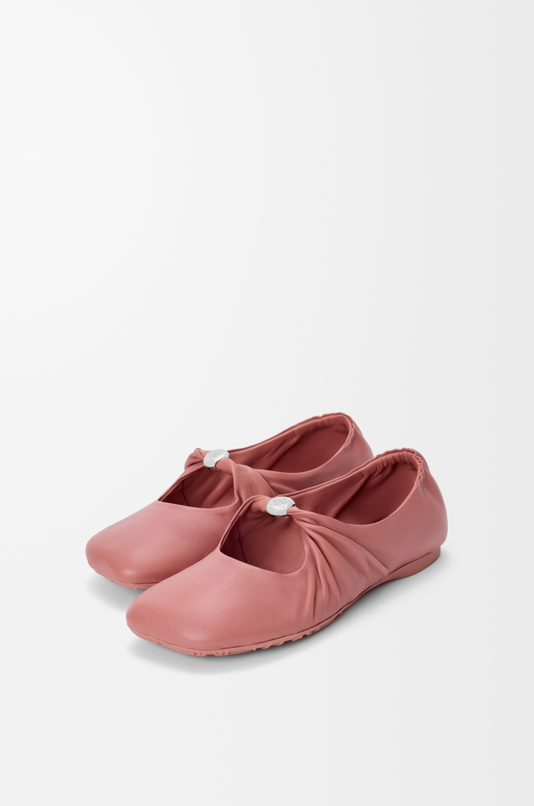 LOEWE Pebble Soft ballerina in nappa lambskin Blush