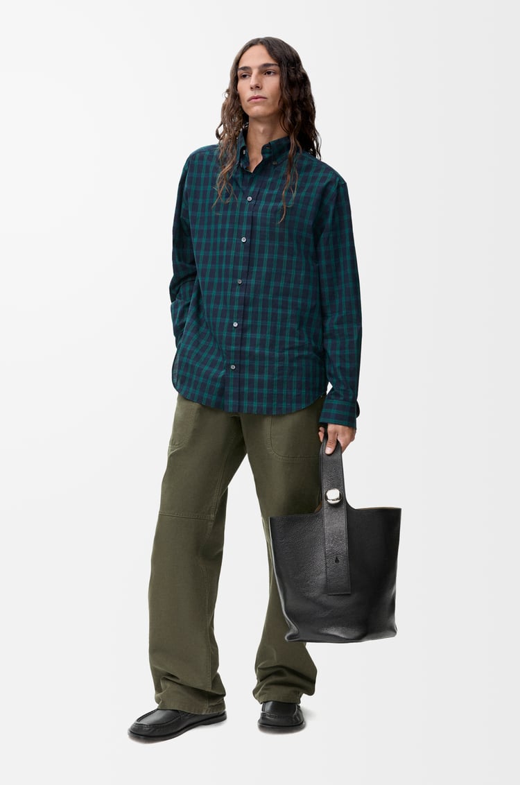 LOEWE Shirt in cotton Navy/Green