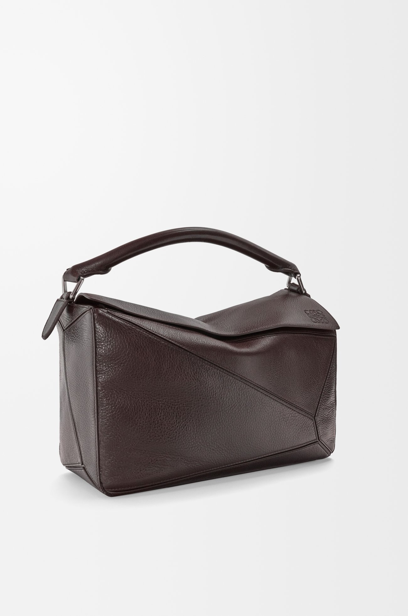 LOEWE Bolso Puzzle grande en piel de ciervo Burgundy Oscuro