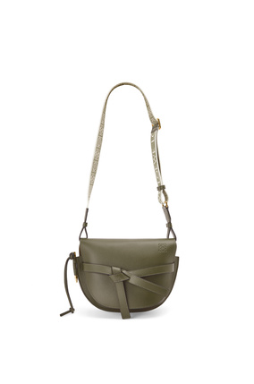 LOEWE Small Gate bag in soft calfskin and jacquard Autumn Green plp_rd