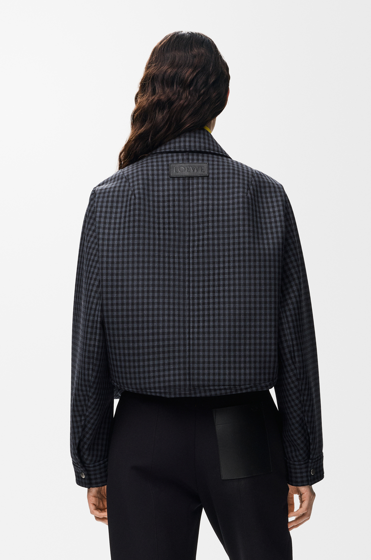 LOEWE Chaqueta con cordón de ajuste en lana Azul/Negro
