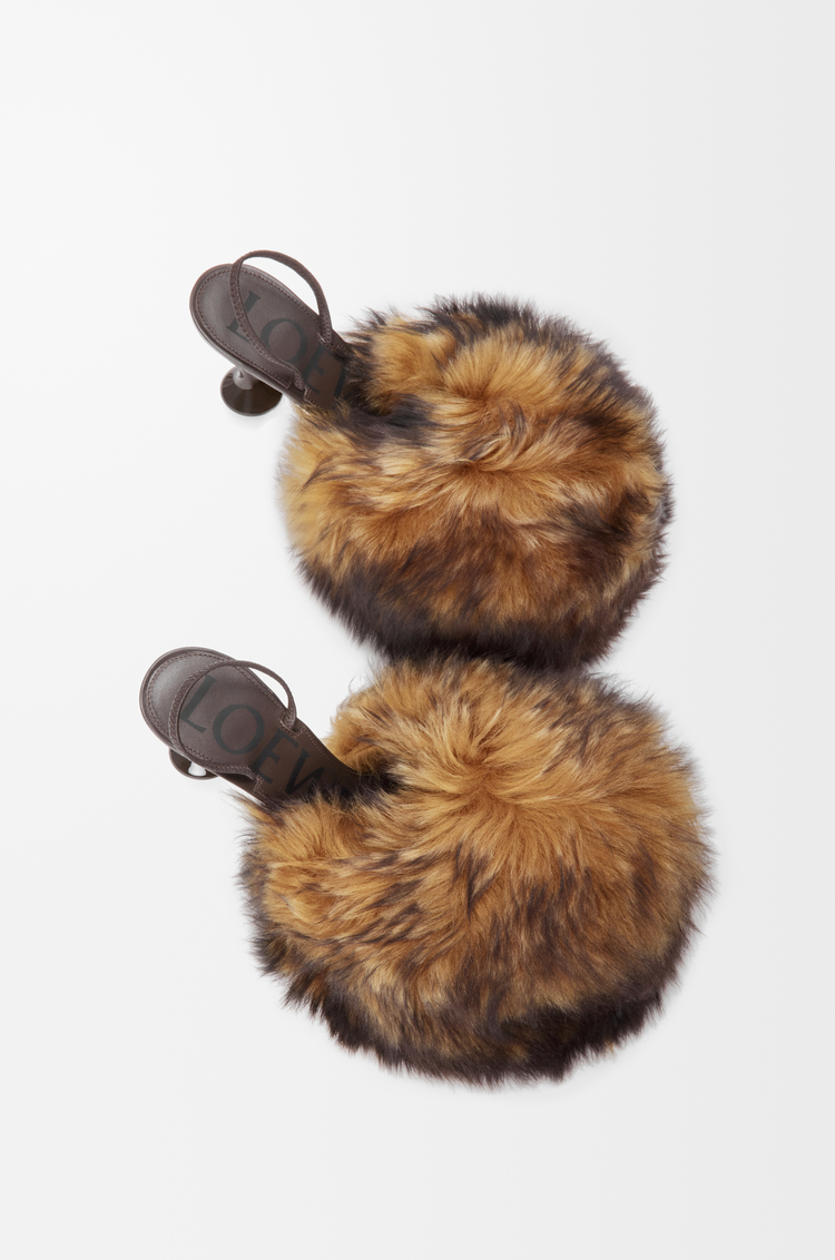 LOEWE トイ スリングバック パンプス（シアリング） ブラウン