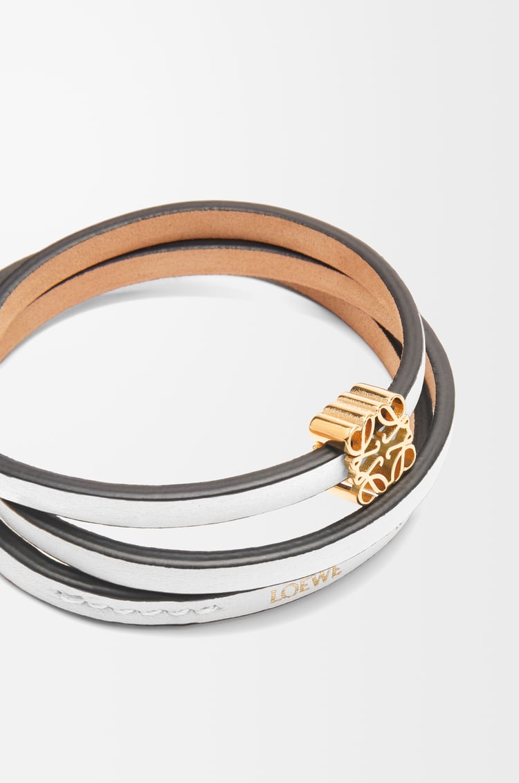 LOEWE Brazalete en piel de ternera Blanco Suave