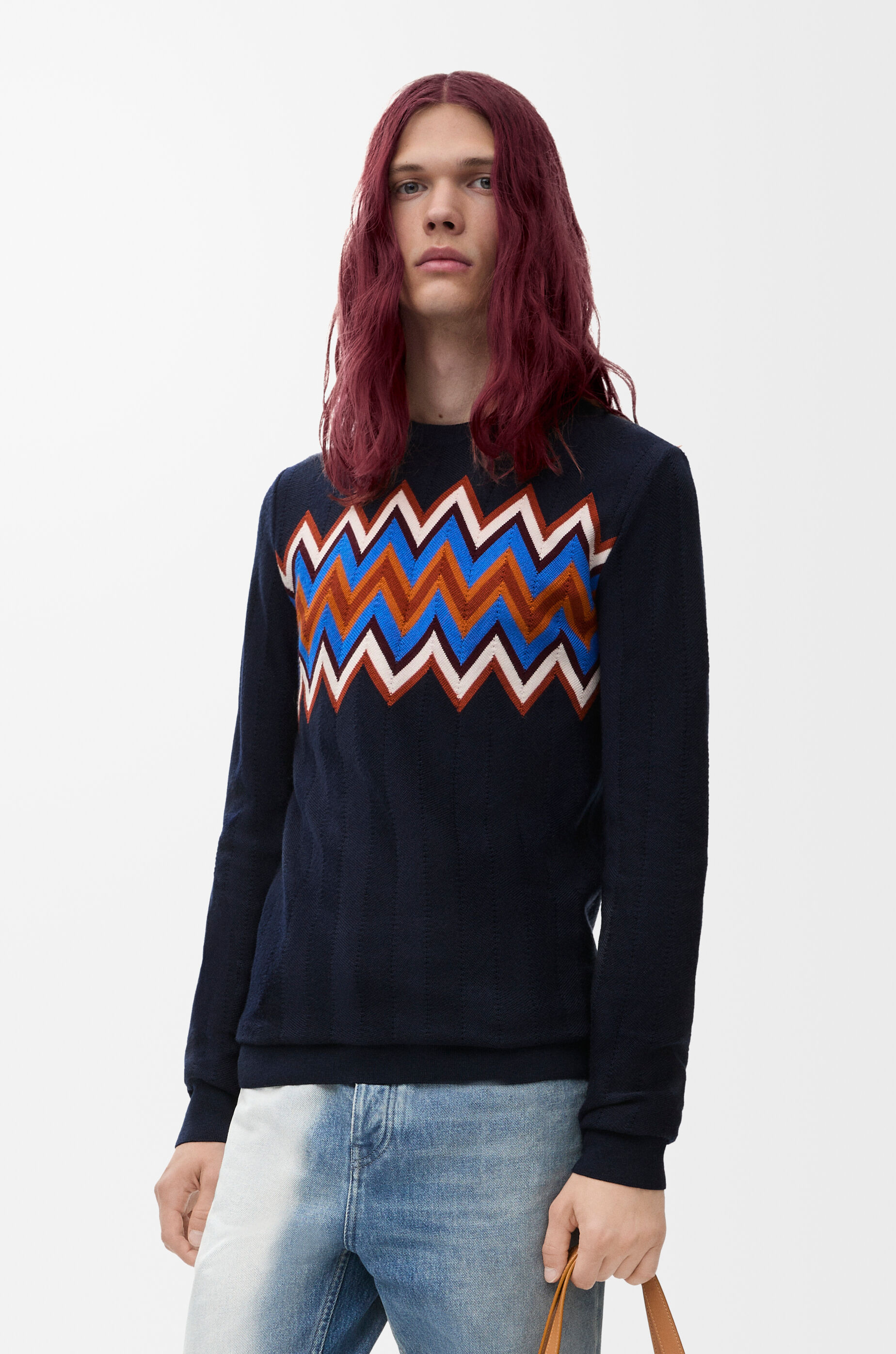 Sweater in wool Blue - LOEWE