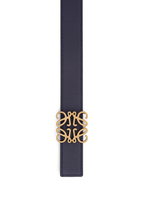LOEWE Anagram belt in soft grained calfskin Black/Navy/Old Gold plp_rd
