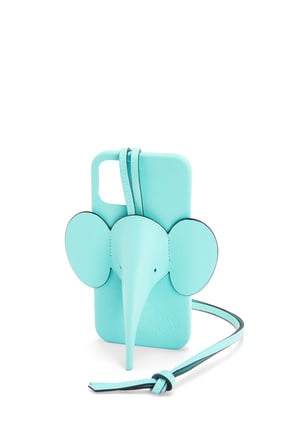 LOEWE Elephant phone cover in calfskin for iPhone 12 Pro Max Pacific Aqua plp_rd