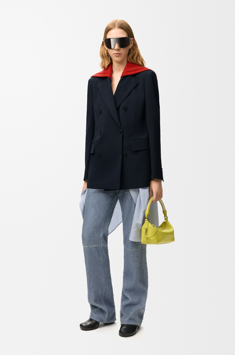 LOEWE Jacket in wool Dark Navy Blue