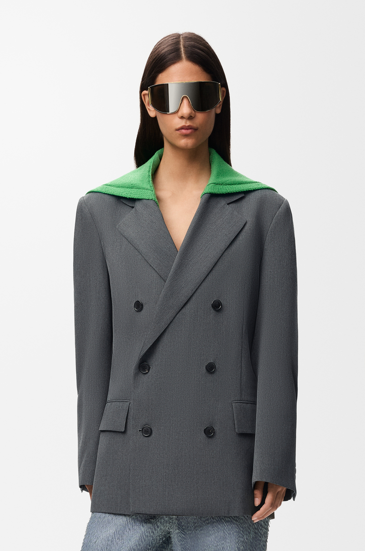 LOEWE Veste en laine Charbon Chiné