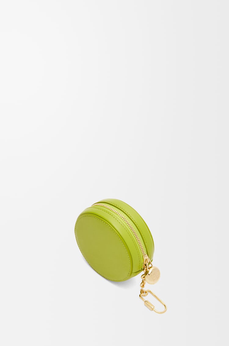 LOEWE Pebble cookie key holder in shiny nappa calfskin Meadow Green