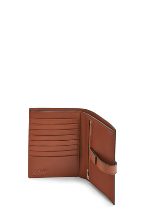 LOEWE Medium vertical wallet in soft grained calfskin Steel Blue/Tan plp_rd