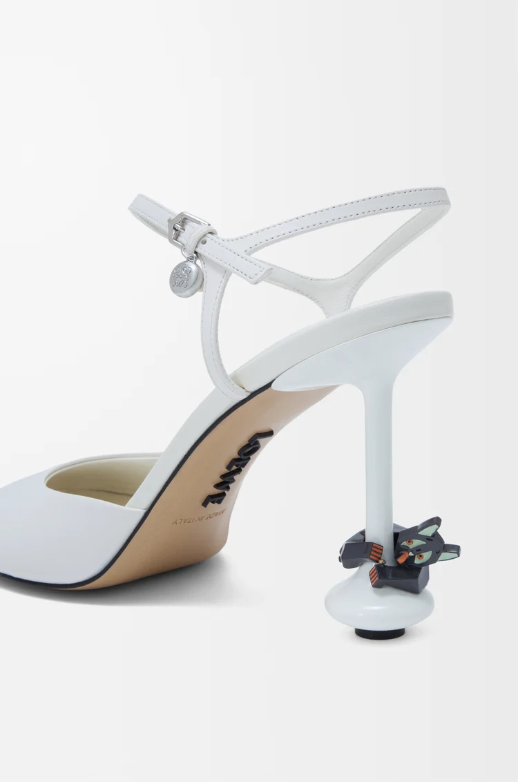 LOEWE Cat heel charm Dark Taupe/Orange