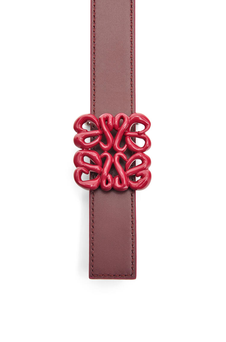 LOEWE Cinturón Anagram Inflated en piel de ternera Sang De Boeuf/Rubi Red Glaze